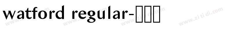 watford regular字体转换